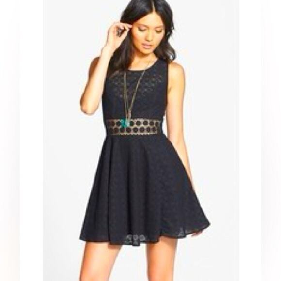 EUC Free People Daisy Waist Fit and Flare Skater Dress-8 - Picture 1 of 6